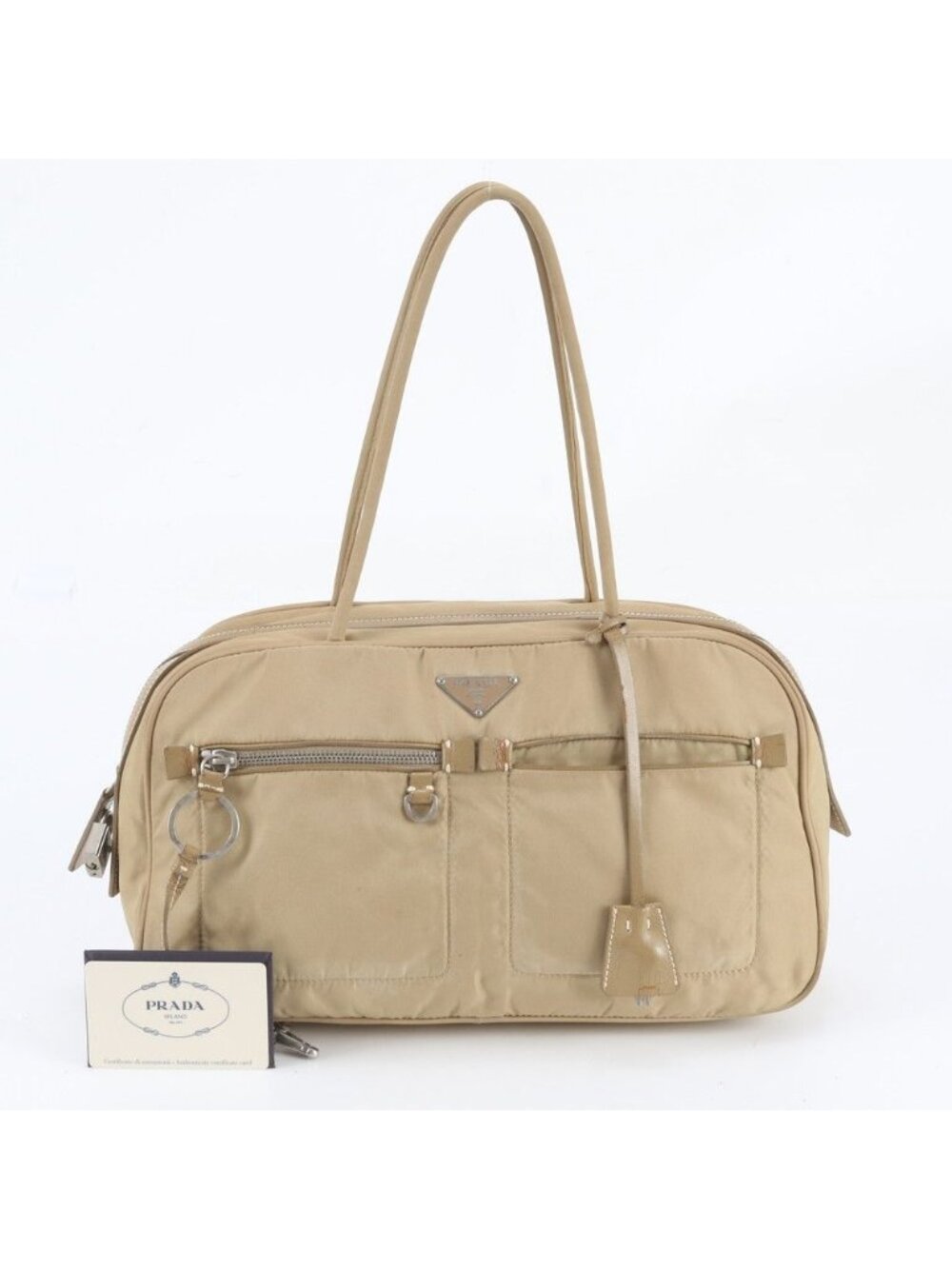 Prada Tessuto Nylon Triangle Logo Shoulder Bag